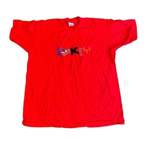Vintage Mickey & Co Disney Mickey Embroidered Shirt Single Stitch One Size  USA - Picture 2 of 7